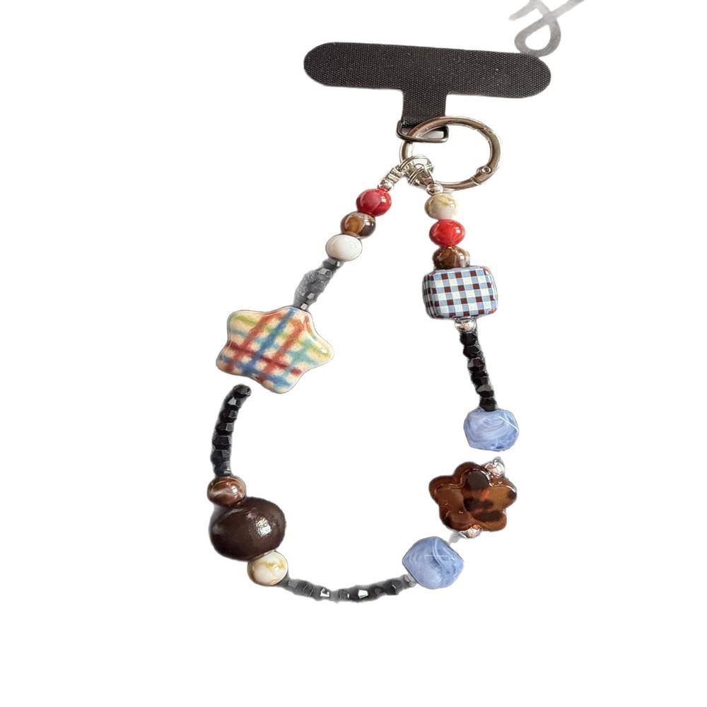 Smartphone Lanyard With Pvc Beads And Star Pendant For Universal Use
