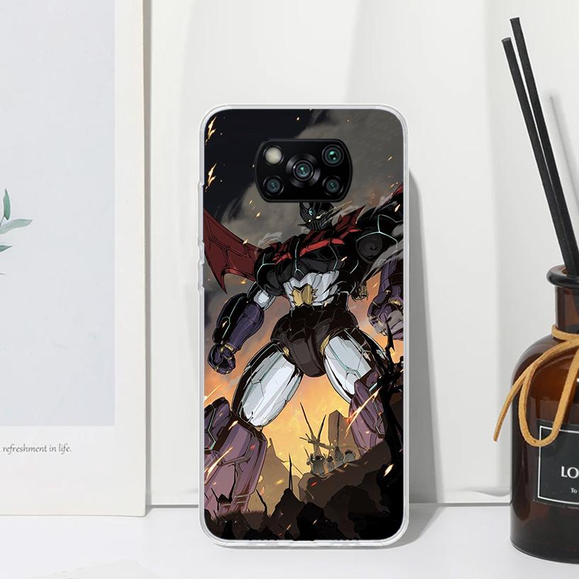M-Mazinger Z Anime Phone Case For Xiaomi Poco X7 X6 X5 M7 M8 Pro F7 Ultra Redmi 15C 15 13C 13 12C 12 10 10C 10A Art Fundas Poco