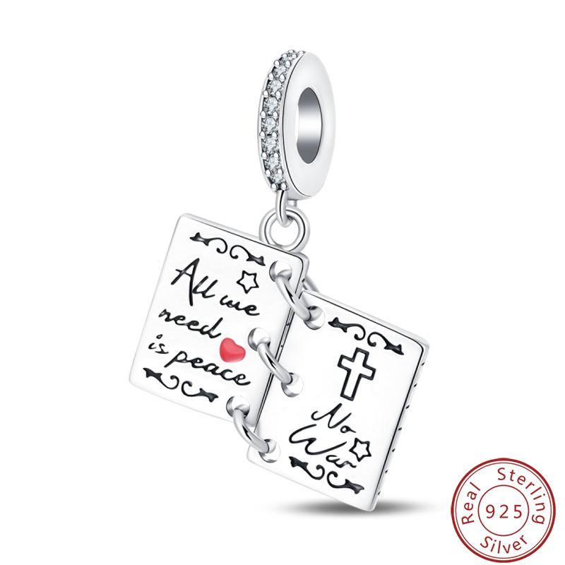 100% Copper Cross Bible Pigeon Wings Sacred Blessings Charms Beads 3Mm Diy Fine Jewelry