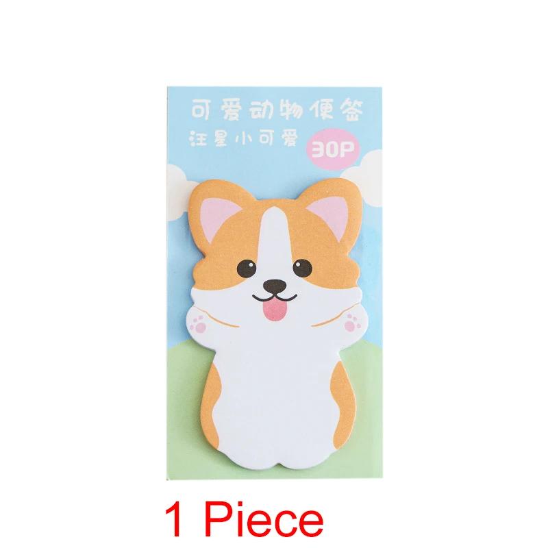 Lytwtw's Lovely Animal Rabbit Bear Dog Sticky Notes Memo Pad Paper School Supplies Planner Stickers Stationery