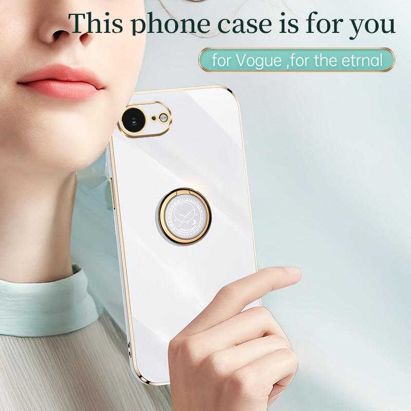 For iPhone 16E SE4 2025 Case Plating Silicone Bumper Soft TPU Back Cover Shockproof Phone Case for Apple iPhone 16E iPhone 16E S