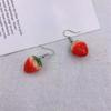 Fashion  Simple  Acrylic Strawberry   Pendant Earrings Quality Drop Earrings for Girls Women Gift Lovely Jewelry