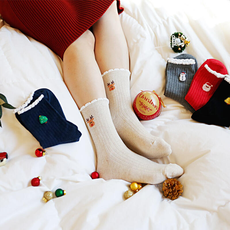 Petite Christmas Socks red