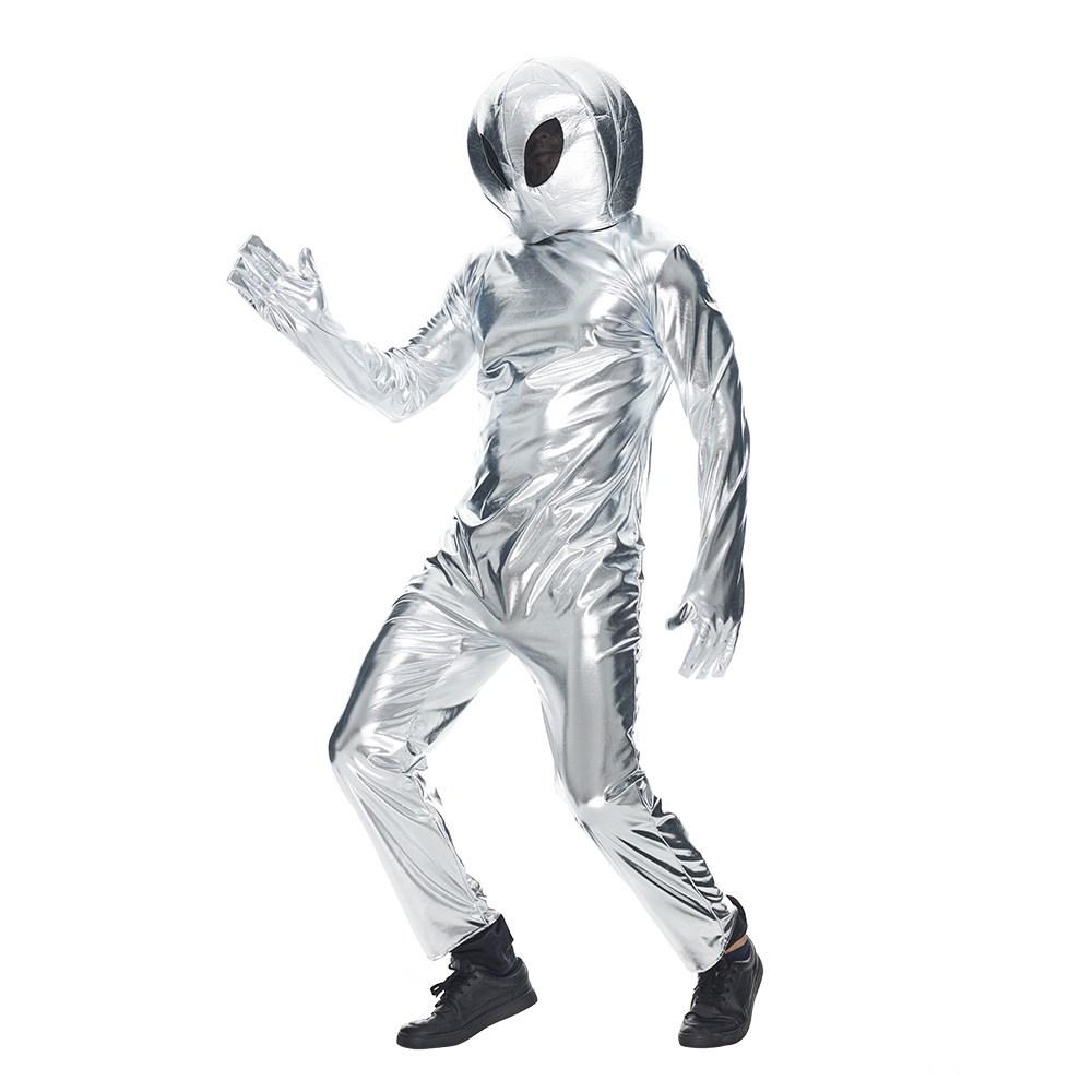 UFO Aliens Space Costumes Jumpsuit Cosplay UFO Astronaut Performance Halloween Carnival Dress Up Party Costumes Props For Adult M