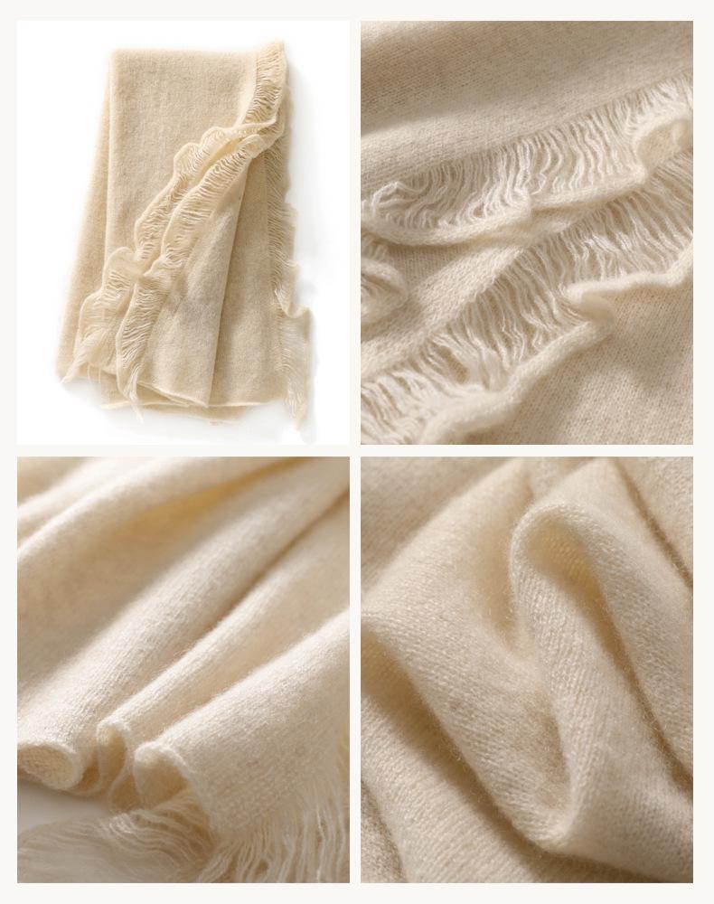 Stylish Cashmere Tassel Scarf for Women – Soft, Warm, and Artistic for Autumn/Winter