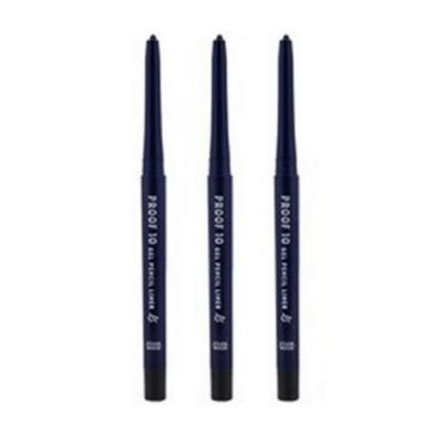 3 pièces) Etude House Proof 10 Crayon Gel Waterproof (Non. 1 Noir Imperméable, Non. 1 Imperméable Noir, 3 pièces)