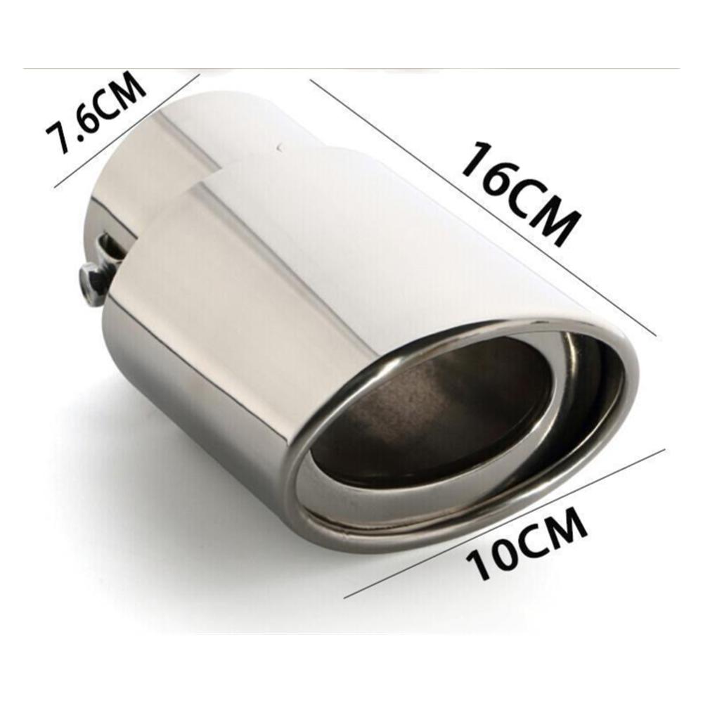 

Car Exhaust Tip 3 inch inlet Stainless Steel Exhaust Muffler Tip 7.6cm Inlet Muffler Straight sliver Straight