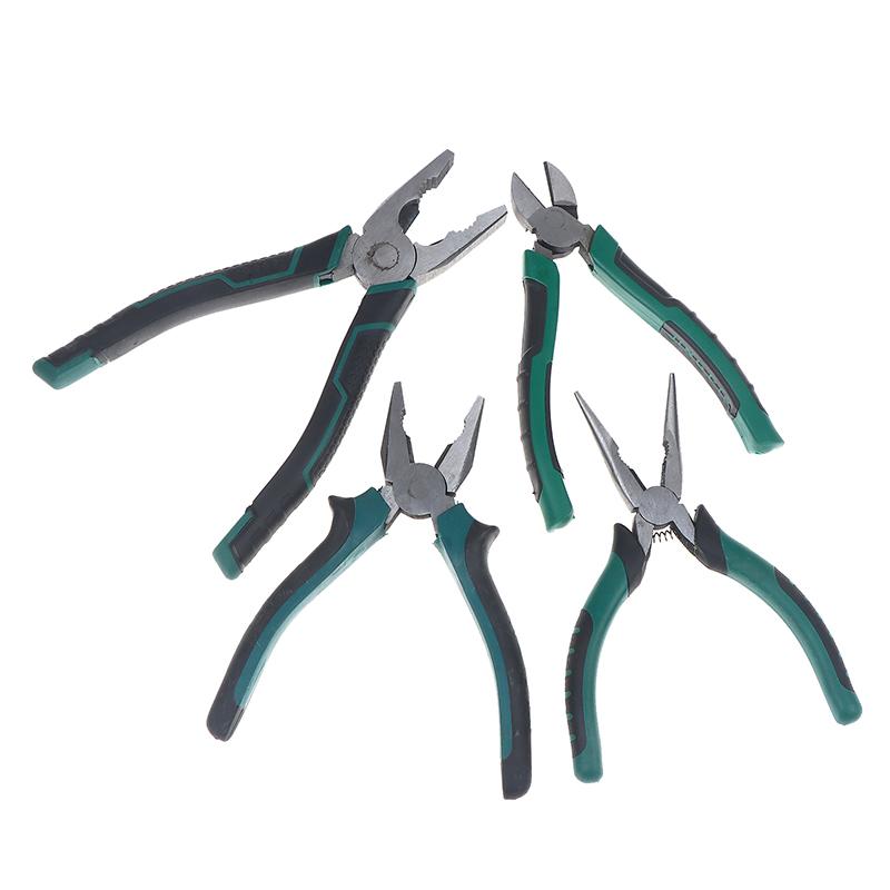 6/8 Inch Steel Wire Pliers Multifunctional Pointed Nose Pliers Diagonal Pliers Crimper Cutter Diy Multi-Tool Hand Tools