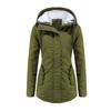 Parka da donna Cappotto autunno e inverno Felpa termica in cotone spesso Giacca casual a vita con cappuccio impermeabile