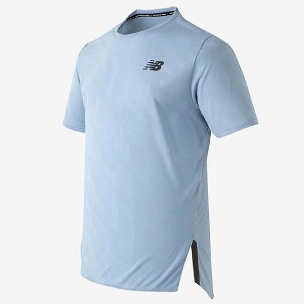 

New Balance Q Speed jacQuard Running Short Sleeve Tee Light Blue 100(L)
