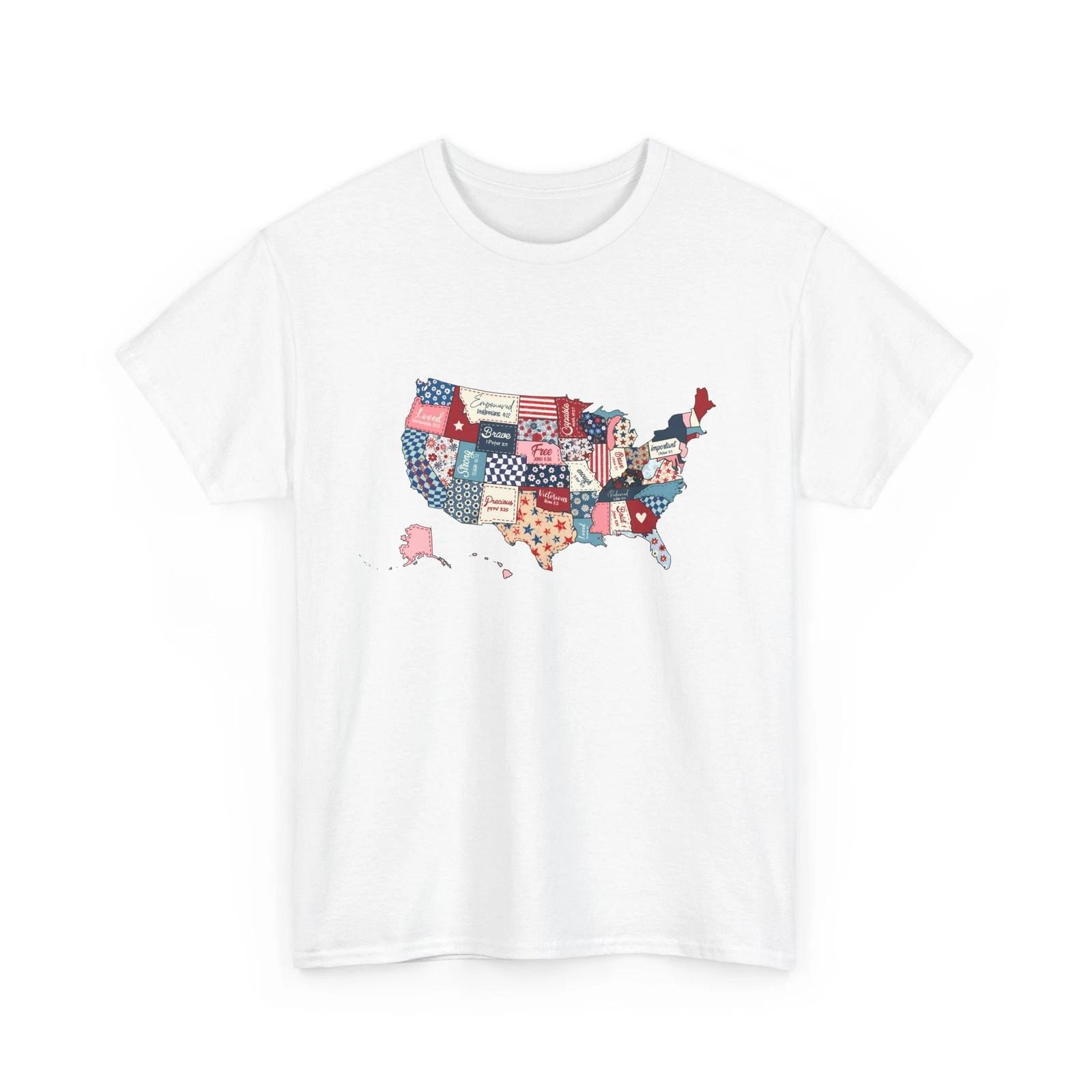 Land of Freedom T-Shirt | Show Off Your American Pride | America Map Shirt 3XL