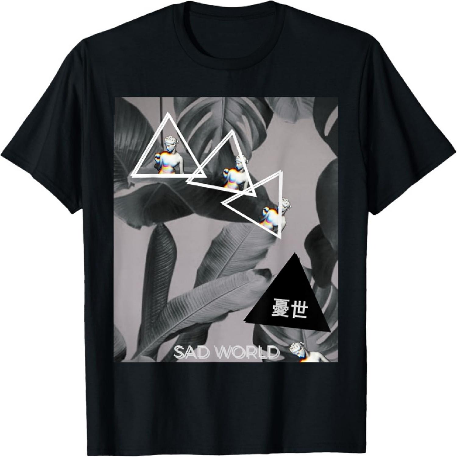 

Aesthetic Vaporwave Sad World T-Shirt XXXXXL чёрный
