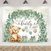 2D Bearly Wait Backdrop Gender Neutral Baby Shower Photography Background