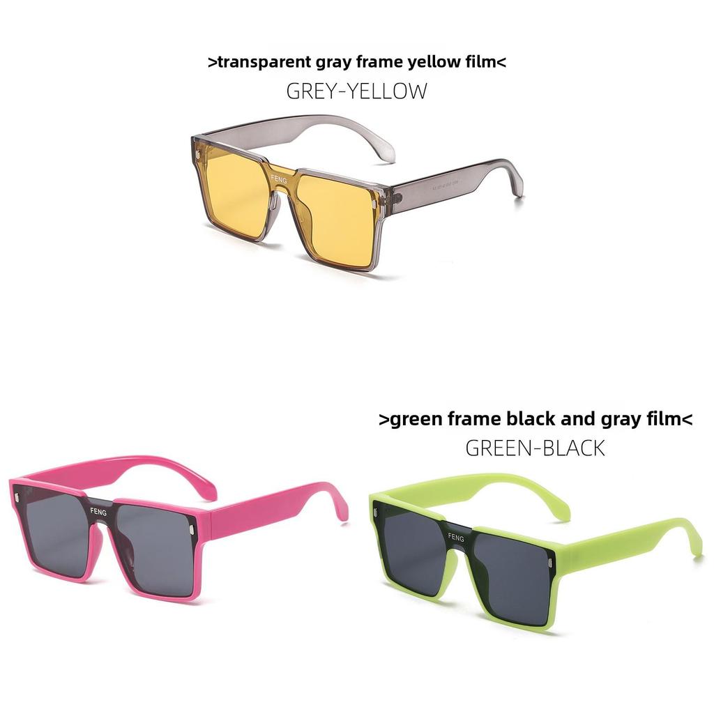 Retro Yellow Sunglasses Women Men Uv400 Sunshade Driving Party Fashion Accessory