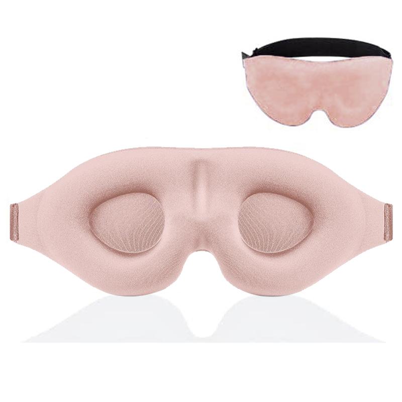 

3D Sleep Mask Sleeping Eye Mask For Women Men Contoured Cup Night Blindfold Luxury Light Blocking Eye Cover Molded Eye Shade 2 розовый