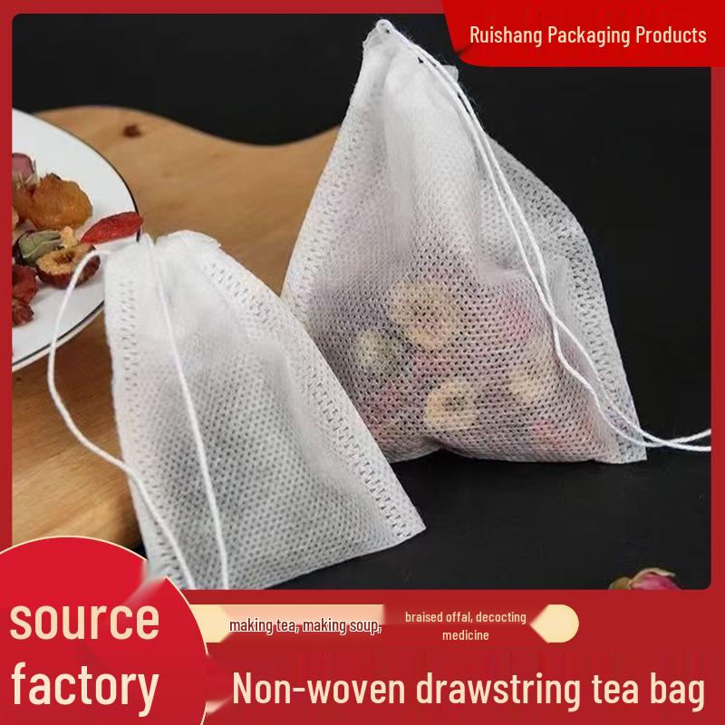 

Большой нетканый фильтр для чайных листьев и одноразовый пакет для специй Drawstring Tea Bag 100pcs, 15x20CM