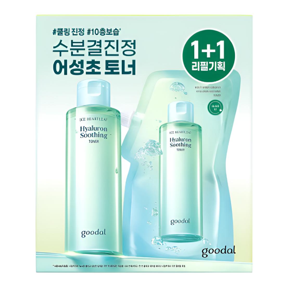 

[Goodal] Heartleaf Hyaluron Soothing Toner Refill Set 350ml + Refill 350ml