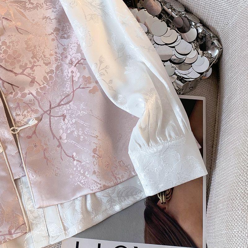 Jacquard vest haute ladies loose top stand-up collar vest early vest tide