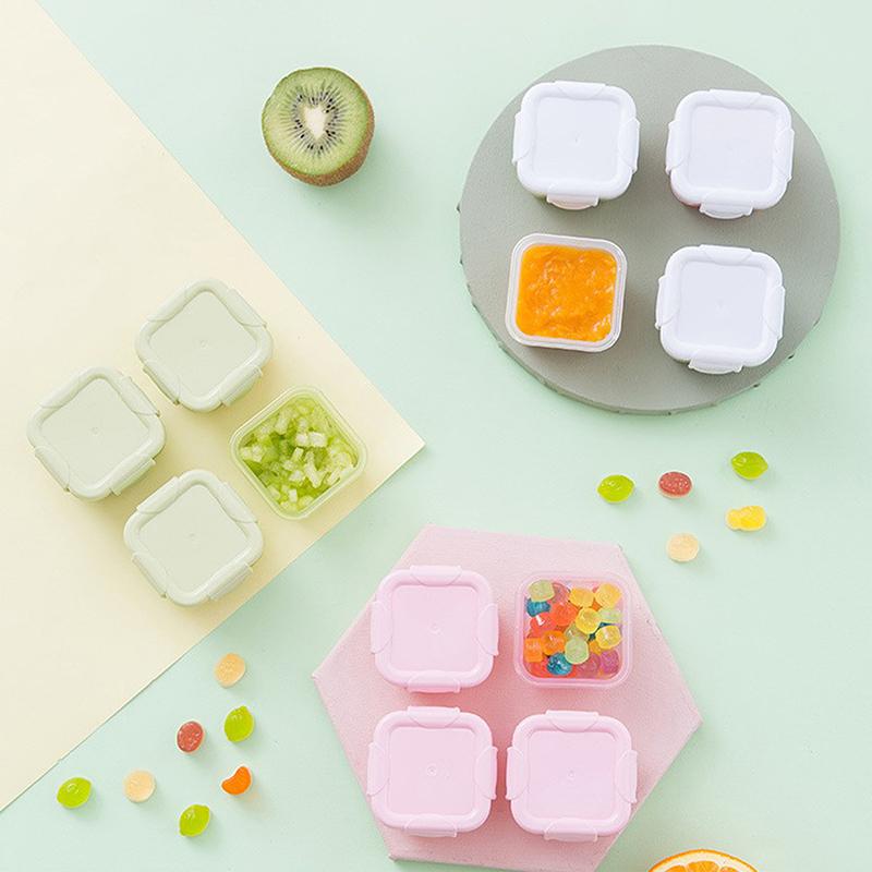 1/7Pcs Candy-Colored Mini Sealed Storage Box For Storing Hamster Snacks And Separating Condiments - Portable