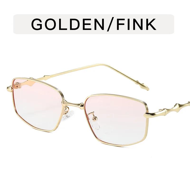 

Men Women Metal Sunglasses Rectangle Fashion Popular Shades Small Square Irregular Sun Glasses Female Summer Traveling Oculos