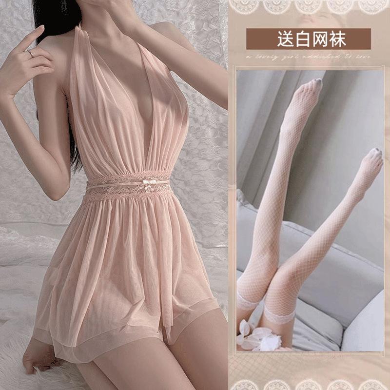 Mesh neck sexy ins wind high value comfortable and breathable