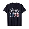 Mens Crew Neck Short Sleeve T Shirt with 1776 Graphic Print Casual Fit Soft Cotton Material Comfortable Design