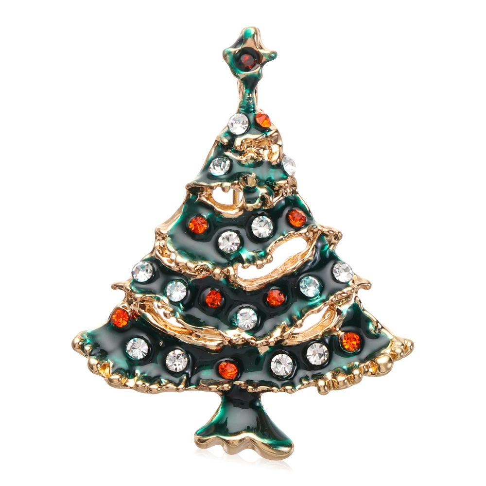 Módní šperky s kamínky Vánoční dárek Vánoční brože Odznaky Brože Špendlíky na vánoční stromeček