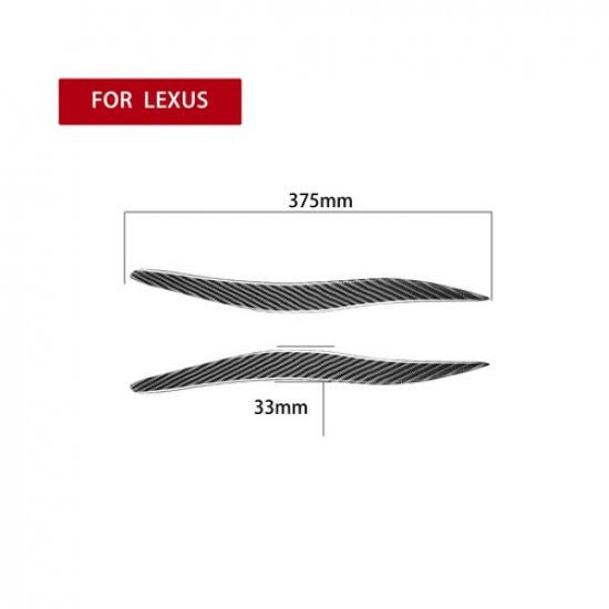 Auto Carbon Fiber Headlight Eyelid Cover Eyebrow Trim For Lexus IS250 300 06-12