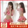 Sexy Perspective Strawberry Sex Pajamas Korean Version Fresh Campus Pure Uniform Suit Adult Hot Nightdress Female Summer
