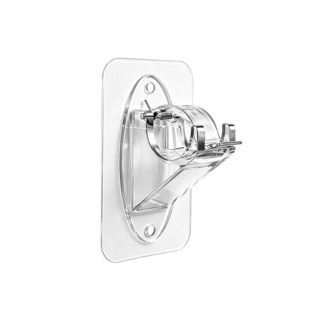 2pcs/set Adhesive & Screw Dual Use Curtain Rod Brackets Heavy Duty Curtain Rod Bracket  Home Office