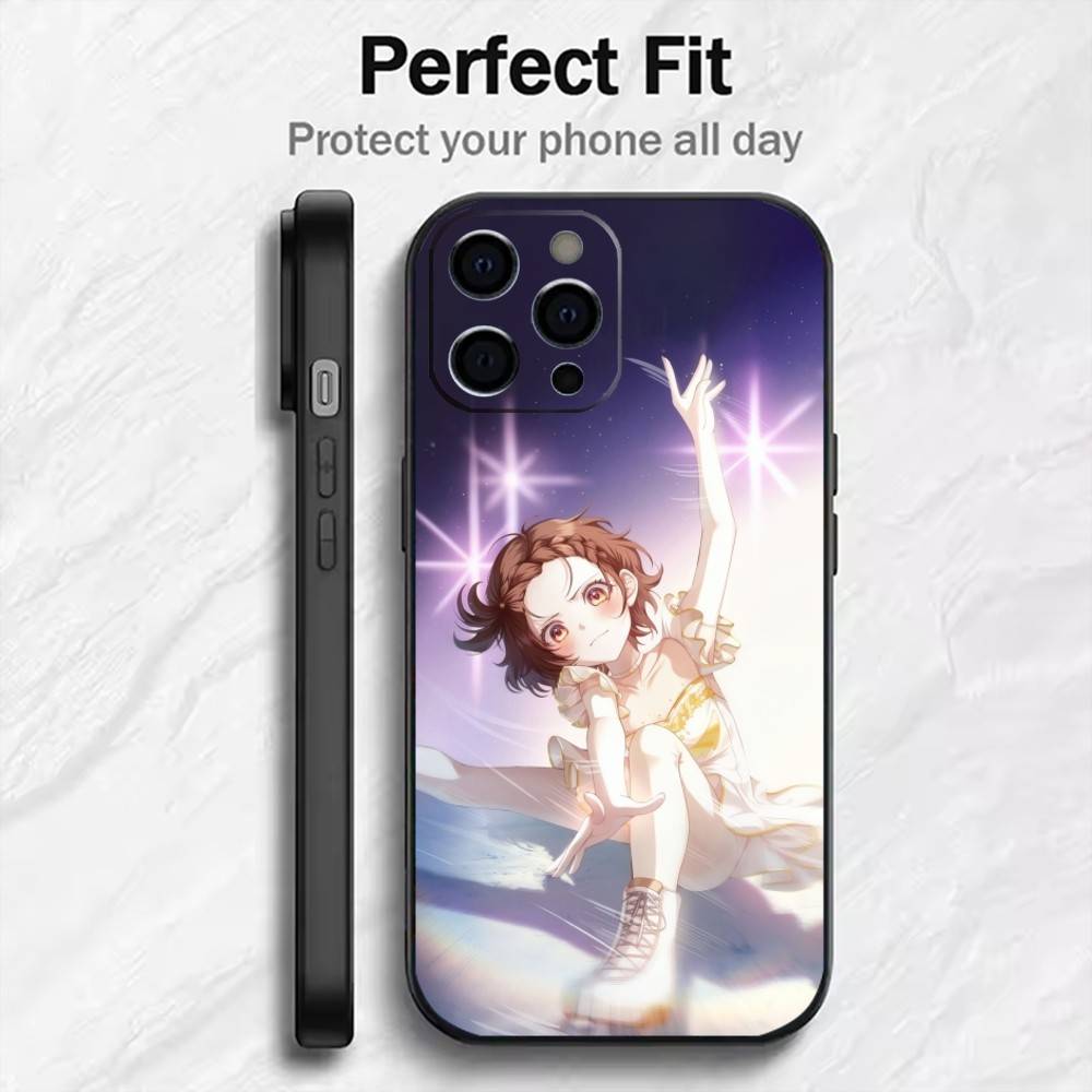 I-Inori M-Medalist Skating Anime Phone Case For iPhone17,16,15,14,13,12 Plus,Max Soft Silicone Black Cover iPhone12