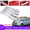 Chrome Smart Door Handle Cover For Chrysler Town And Country Voyager 2008-2016 Car External Protective Accessories Style Sticker