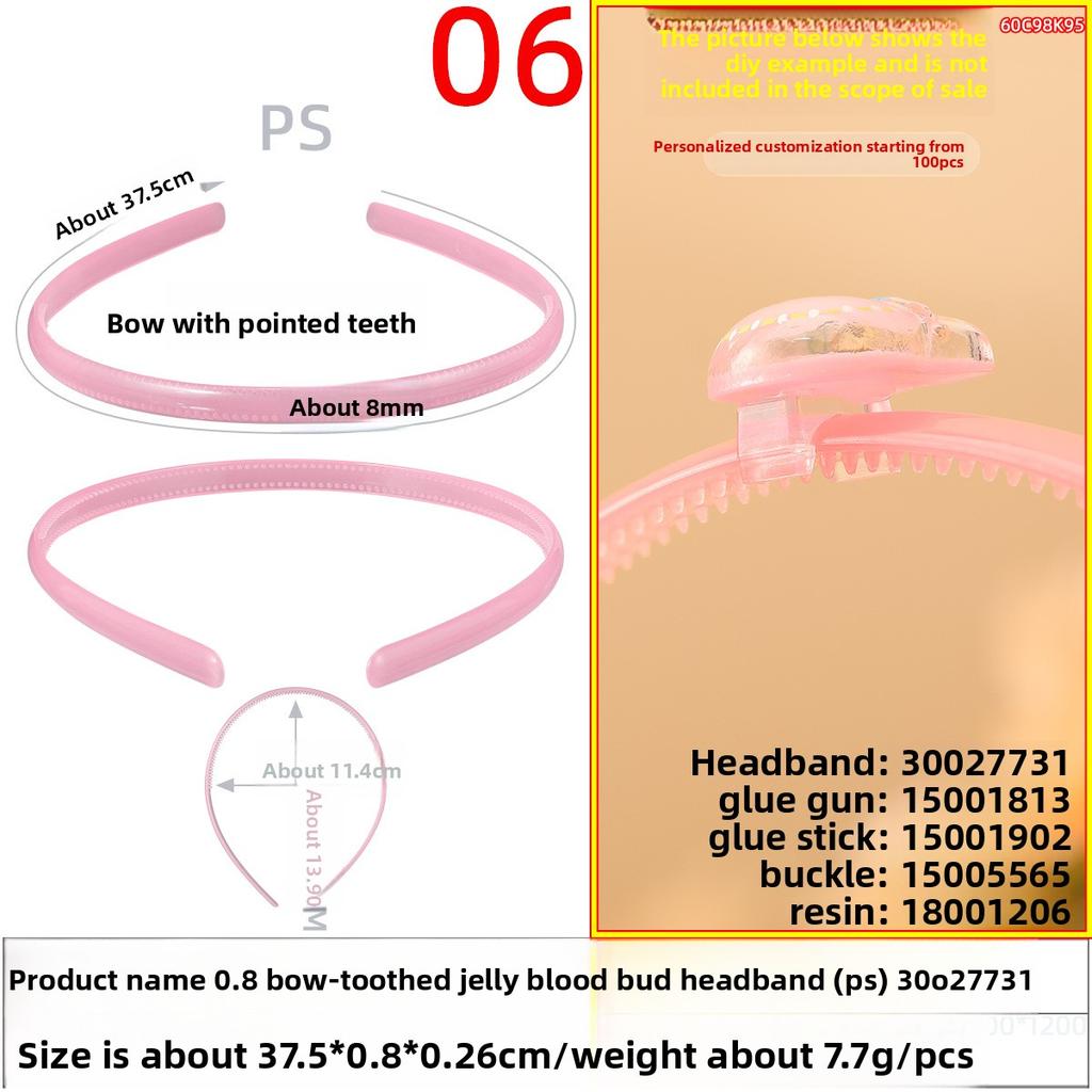 The Headband with Teeth on The Bow Surface Is A Fresh and Clean Jelly Headband with Anti-slip and Hair-pressing Properties