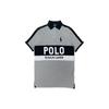 Polo SS23 Color Block Letter Print Casual Short Sleeve Polo Shirt Men Polo Shirts Light-Gray 710802709-005