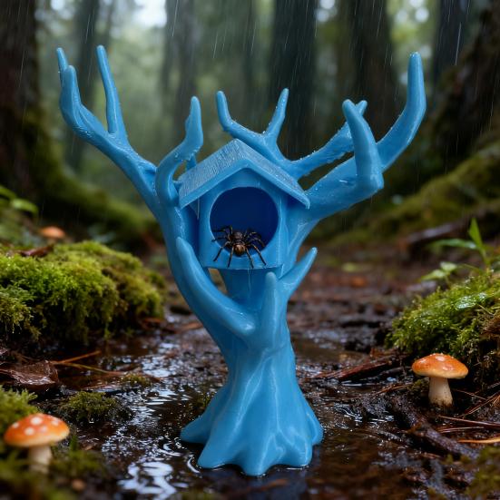 Jumping Spider Tree House Climber Hideout Tree-shaped Spider Hideaway Climbing Hiding Combo House for Small Critters Insect Pets Spider Enclosure