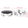 uxcell Universal Wheel Center Caps, Compatible, Rust and Rust Prevention, 62mm Outer Diameter, 4 Clips, Silver Tone, Hub Cover Protector, 4 Pieces