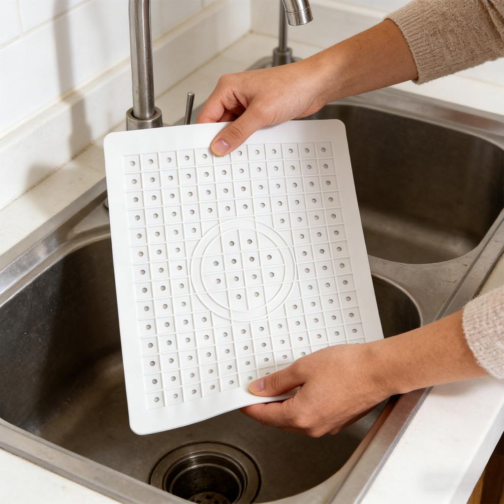 Kitchen Sink Mats, 2-pack, Food-grade Rubber, Non-, Easy-to-clean, Sink Protector, Kitchen Mat.