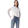 Levis SS25 Commuting Minimalist Solid Color Short Sleeve Regular T-Shirt Women Tops White 002YT-0000