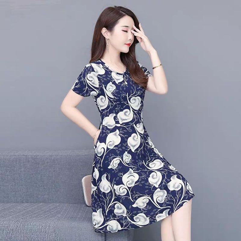 

2023 цельная юбка высокого класса, темпераментная, летняя, с цветочным принтом, в иностранном стиле, большой размер, на талии, с тонкой крышкой на животе, женская популярная