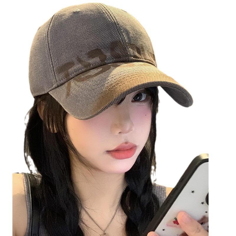 Washed Old Woman American Retro Big Head Cap Showing Face Baseball Hat