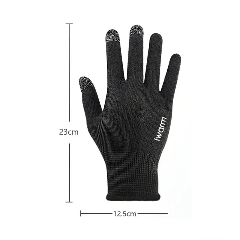 Winddichte Winterwarme Handschuhe Radhandschuh Rutschfester Thermofleece-Handschuh Vollfinger Angeln Motorrad Skifahren Handschuh