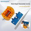 Three-Piece Watch Repair Kit: Case Opener, Tweezers, and Holder