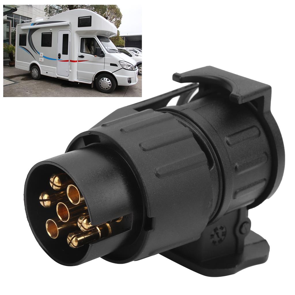 2pcs Trailer Plug Adapter Kit 7 To 13 Pin 13 To 7 Pin Connector Set Truck Interface RV Power Cord So