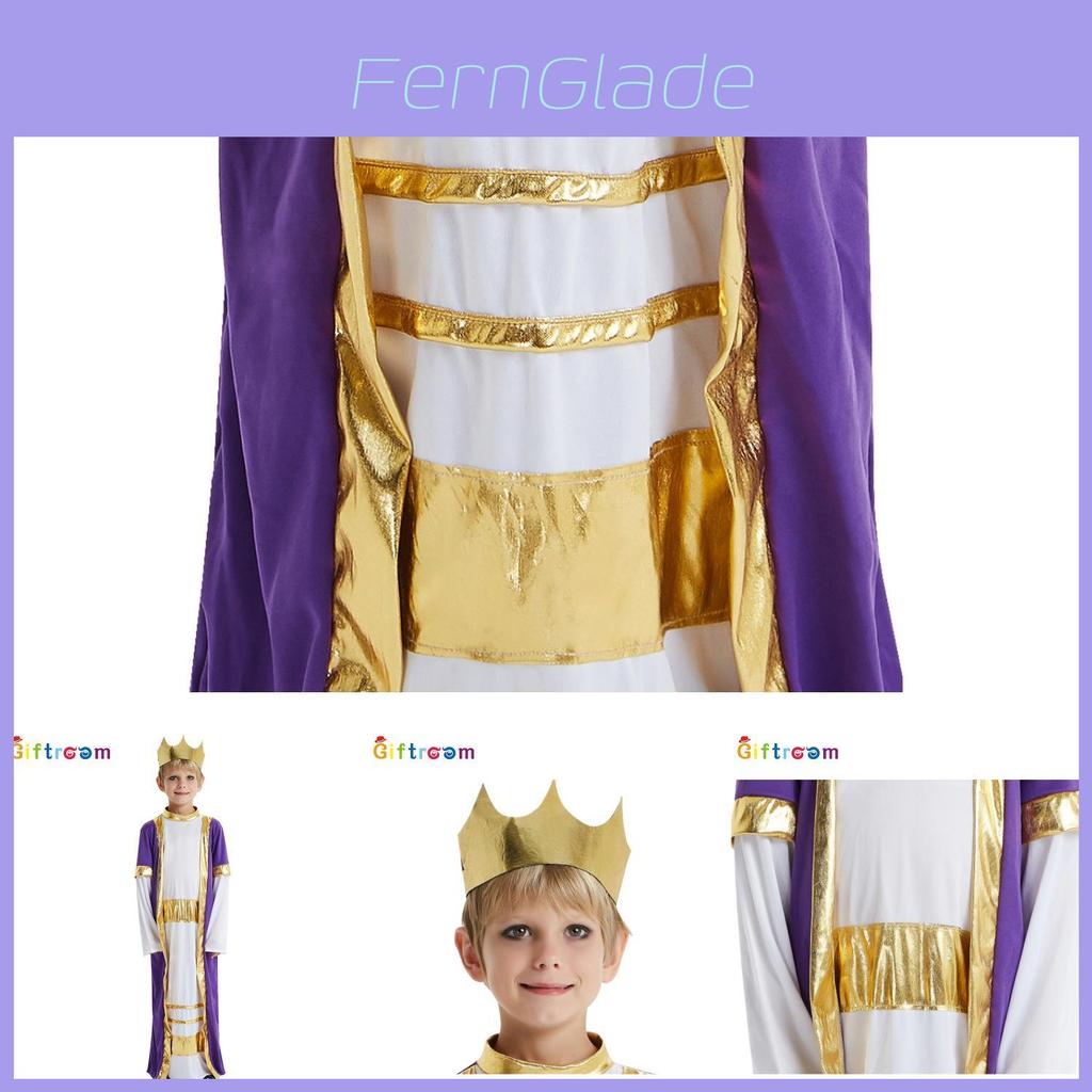 Kid's Arab King Costume For Parties And Stage Performances In Color 331 Featuring Comfortable Polyester Fabric For Boys