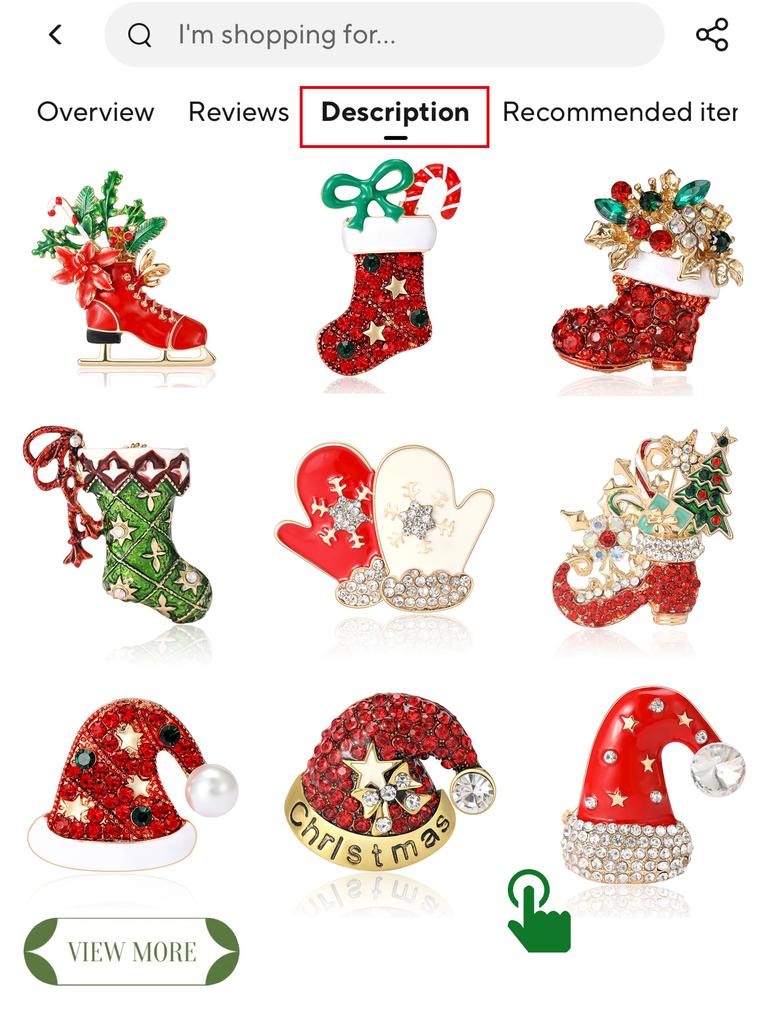 Christmas Enamel Skate Brooches for Women Unisex Rhinestone Everyday Use Pin Event Party Backpack Decoration Clothes Accessories