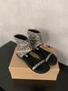 Fashion Low Shoes Woman 2025 Shallow Slipper Hoof Heels Rubber PU Fabric Slides Shallow Shoes Woman 2025 Low Slipper PU Slides Hoof Heel