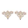 2pcs Embroidery Applique Crystal Rhinestone Patches  For Clothing Accessories