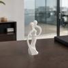 3D Printed Couple Sculpture, Nordic Modern Style, Matte White Home Decor Ornament, Romantic Abstract Statue, for Anniversary Valentine’s Day
