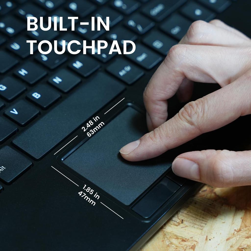 Perixx PERIBOARD-534US Compact Wired Keyboard with Touchpad and Pantograph Keys