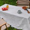 French White Picnic Mat Shooting Photography Background Cloth High-End Coffee Table Dining Table Cloth Cabinet Cover Towel